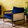 Fauteuil Red Edition CANNAGE - Tissu Velours Bleu Marine