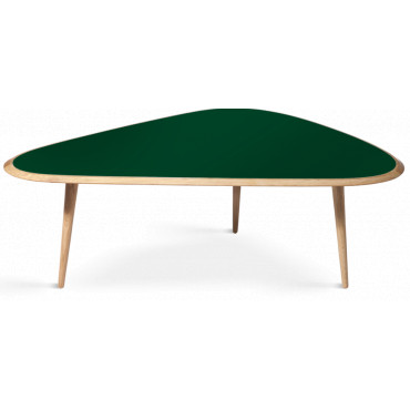 Table Fifties Large deep green - Red Edition