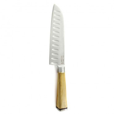 Couteau de cuisine SANTOKU buis / inox L.17 cm - Pallares Solsona