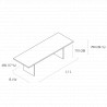 Table ASHIDA L.220*l.92/104,8/120 cm en chêne (3 largeurs disponibles) - e15