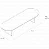 Table ASHIDA L.220*l.92/104,8/120 cm en chêne (3 largeurs disponibles) - e15