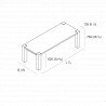 Table BIGFOOT L.180*l.92 ou104,8 cm en chêne (2 largeurs disponibles) - e15