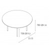 Configurez votre table rectangulaire TA14 ANTON (plusieurs dimensions et finitions disponibles) - e15