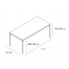 Table FK07 FRANKFURT 200*100 cm (2 finitions disponibles- e15