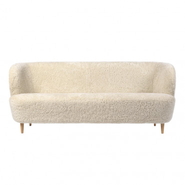 Canapé STAY L.190 cm pieds chêne / Sheepskin - Gubi