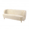 Canapé STAY L.190 cm pieds chêne / Sheepskin - Gubi