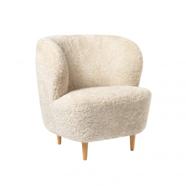 Canapé STAY L.190 cm pieds chêne / Sheepskin - Gubi