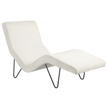 Chaise longue GMG pieds noir / Tissu Karakorum 001 - Gubi