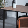 Table RESIDENCE L.174 cm métal noir / noyer - Kann Design