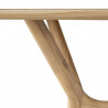 Table "X" en chêne L.224*l.100 cm en chêne huilé - Ethnicraft