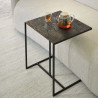 Table d'appoint TRIPTIC pieds métal noir / plateau lava whisky - Ethnicraft