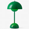 Lampe de table sans fil FlowerPot Matt White VP9 by Verner Panton - &Tradition