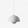 Suspension FlowerPot VP7 Matt Light Grey pendant lamp by Verner Panton