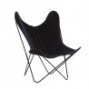 Fauteuil indoor / outdoor AA Butterfly Coton / Structure noire - AIRBORNE