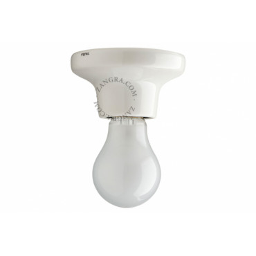 Plafonnier droit / applique rétro en porcelaine (Plusieurs coloris disponibles) - Zangra