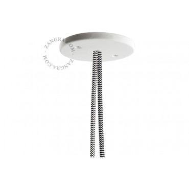 Rosace de plafond encastrable double en porcelaine  (Plusieurs coloris disponibles) - Zangra