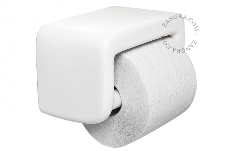 Dérouleur papier toilette Glomma Blanc