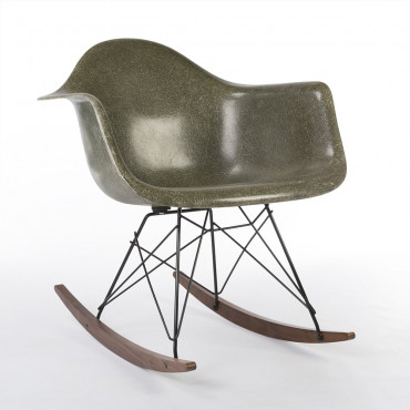 RAR Rocking Chair Eames Dark Olive original et vintage - Herman Miller