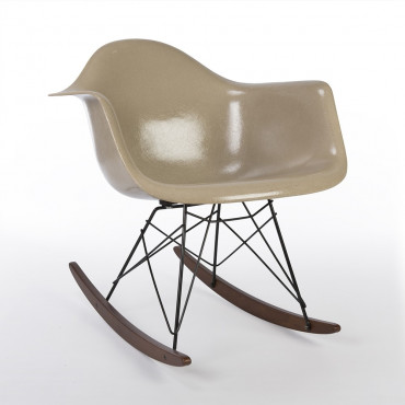 RAR Rocking Chair Eames Greige original et vintage - Herman Miller