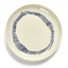 Lot de 2 assiettes FEAST S Blanche stripes bleu "Ottolenghi" - Serax