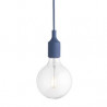 Suspension E27 en silicone pale blue - Muuto