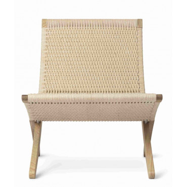 Fauteuil "MG501 Cuba Chair" papercord naturel (Plusieurs finitions disponibles) - Carl Hansen