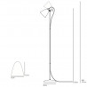 Lampadaire "Hector" Medium Dome en porcelaine blanche - Original BTC