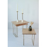 Set de 3 tables basses gigognes pieds métal / Plateaux bois (Plusieurs finitions disponibles) - Gassien