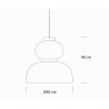 Suspension Formakami JH3 / Ø 45 x H 65 cm - And Tradition