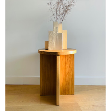 Stool Série S01 table basse, d'appoint en chêne massif (plusieurs configurations de disponibles) - BAAZIC