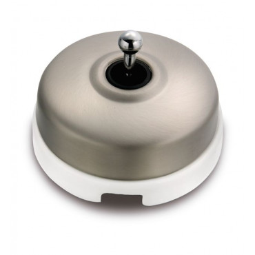 Interrupteur Dimbler (Pose en saillie) base porcelaine blanche (Plusieurs options et coloris disponibles) - Fontini