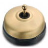 Interrupteur Dimbler doré satiné/porcelaine noire sans passe câble  (pose en saillie) - FONTINI