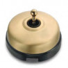 Interrupteur Dimbler doré satiné/porcelaine noire sans passe câble  (pose en saillie) - FONTINI