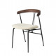 Chaise "Violin" dossier chêne ou noyer - Gubi