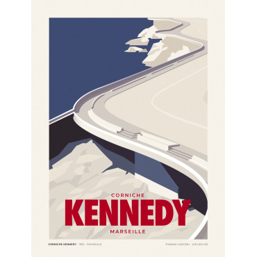 Affiche Corniche Kennedy Marseille N°3 - Thomas Cantoni