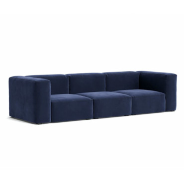 Canapé Mags Soft 3 places / Longueur 278,5 cm  Tissu velours Lola Navy - Hay