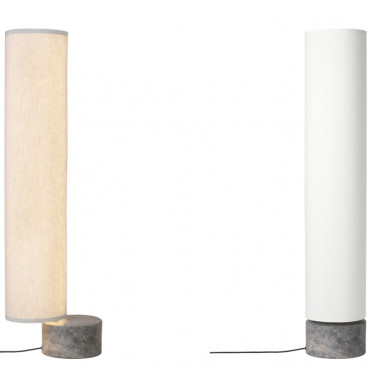 Lampe "Unbound" marbre gris / lin blanc ou toile naturelle (Plusieurs dimensions disponibles) - Gubi