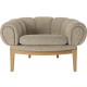 Fauteuil / Canapé "Croissant" pieds chêne ou noyer - Gubi