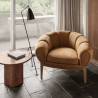 Fauteuil / Canapé "Croissant" pieds chêne ou noyer (Plusieurs dimensions et finitions disponibles) - Gubi