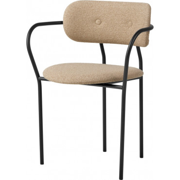 Chaise "Coco" avec ou sans accoudoir / assise et dossier tapissés - Gubi