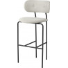 Tabouret haut "Coco" H.65 ou 75 cm assise et dossier tapissés (Plusieurs finitions disponibles) - Gubi