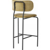 Tabouret haut "Coco" H.65 ou 75 cm assise et dossier tapissés (Plusieurs finitions disponibles) - Gubi