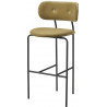 Tabouret haut "Coco" H.65 ou 75 cm assise et dossier tapissés (Plusieurs finitions disponibles) - Gubi