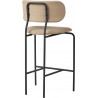 Tabouret haut "Coco" H.65 ou 75 cm assise et dossier tapissés (Plusieurs finitions disponibles) - Gubi