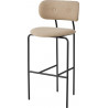 Tabouret haut "Coco" H.65 ou 75 cm assise et dossier tapissés (Plusieurs finitions disponibles) - Gubi