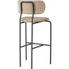 Tabouret haut "Coco" H.65 ou 75 cm assise et dossier tapissés (Plusieurs finitions disponibles) - Gubi