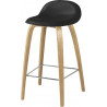 Tabouret haut "3D" H.65 ou 75 cm pieds bois (Plusieurs finitions et dimensions disponibles) - Gubi