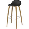 Tabouret haut "3D" H.65 ou 75 cm pieds bois (Plusieurs finitions et dimensions disponibles) - Gubi