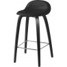 Tabouret haut "3D" H.65 ou 75 cm pieds bois (Plusieurs finitions et dimensions disponibles) - Gubi