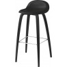 Tabouret haut "3D" H.65 ou 75 cm pieds bois (Plusieurs finitions et dimensions disponibles) - Gubi